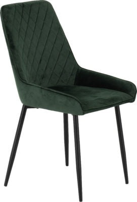 Athens Rectangular Dining Set with Avery Chairs
Concrete Effect/Black/Emerald Green Velvet
