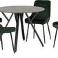 Athens Round Dining Set with Avery Chairs
Concrete Effect/Black/Emerald Green Velvet