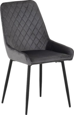 Athens Round Dining Set with Avery Chairs
Concrete Effect/Black/Grey Velvet