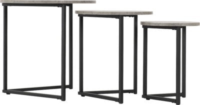 Athens Round Nest of Tables
Concrete Effect/Black