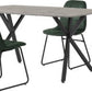 Athens Rectangular Dining Set with Lukas Chairs
Concrete Effect/Black/Emerald Green Velvet