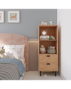 Leon 2 Drawer 2 Shelf Cabinet