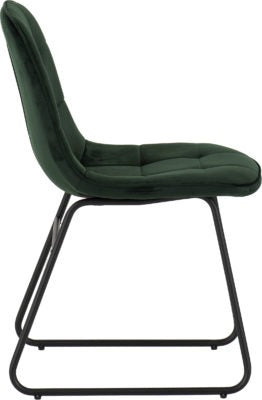 Athens Round Dining Set with Lukas Chairs
Concrete Effect/Black/Emerald Green Velvet