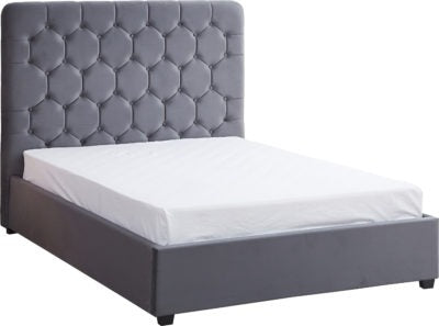 Madison Ottoman 5' Bed
Grey Velvet Fabric