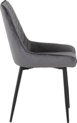 Athens Rectangular Dining Set with Avery Chairs
Medium Oak Effect/Black/Grey Velvet