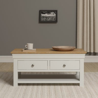 Bordeaux 2 Drawer Coffee Table
Ivory/Oak
