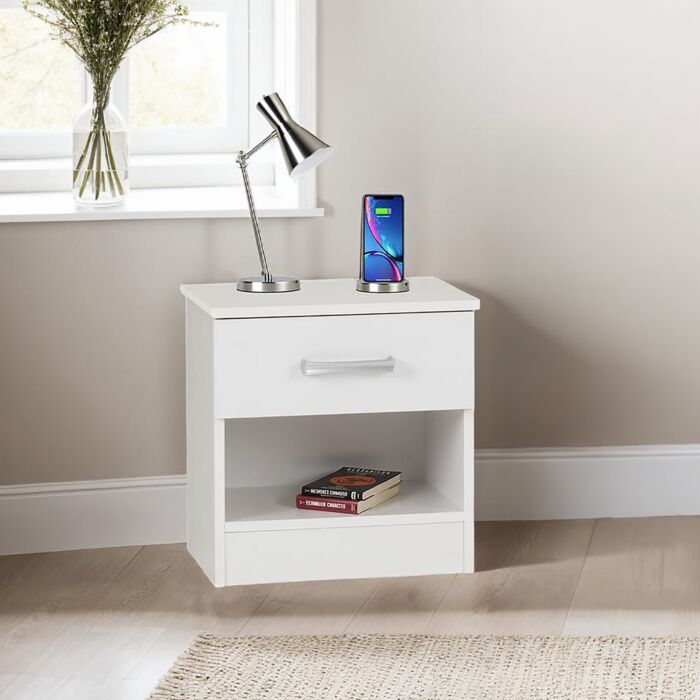 Polar 1 Drawer Bedside