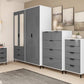 Madrid 5 Drawer Chest
Grey/White Gloss