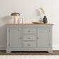 Bordeaux 2 Door 3 Drawer Sideboard
Pebble Grey/Oak