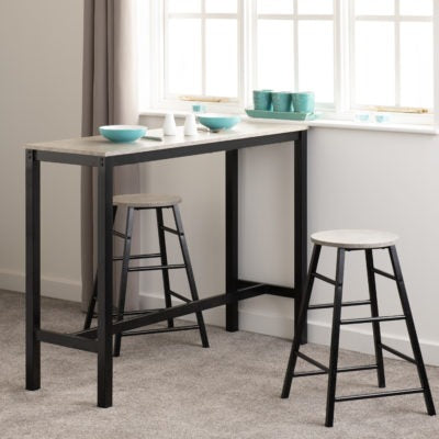 Athens Breakfast Bar Set
Concrete Effect/Black
