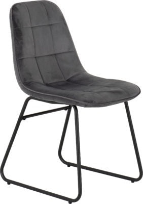 Athens Round Dining Set with Lukas Chairs
Concrete Effect/Black/Grey Velvet